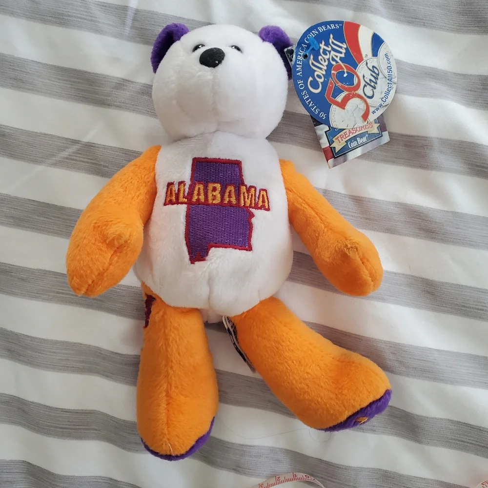 Coin‎ Bears, Limited Treasures Coin Bear, Alabama NWT 50 States of America
